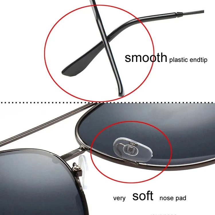 Classic Polarized Aviator Metal Frame Sunglasses with UV400 protection lenses