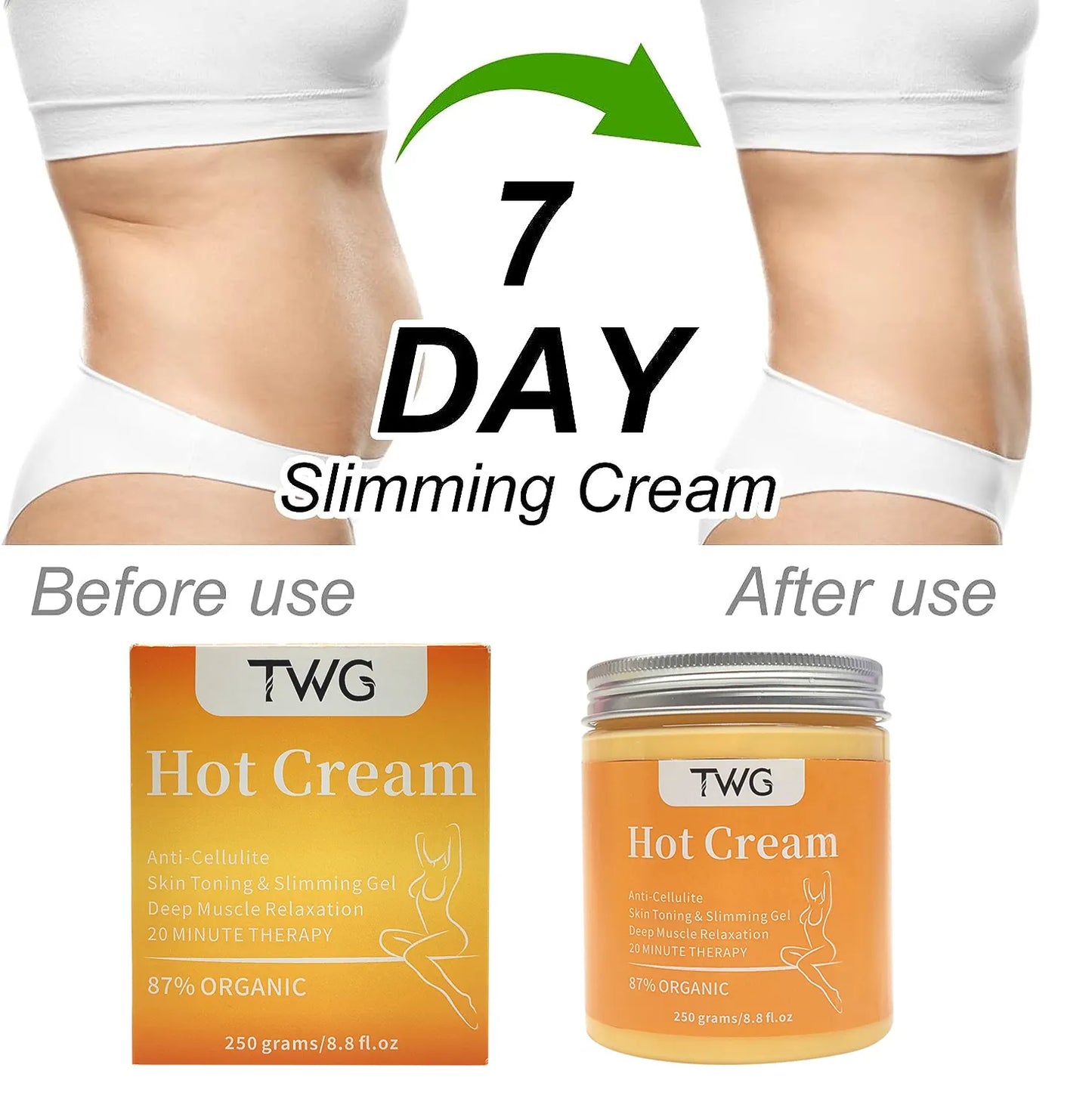 Weight Loss Slimming Hot Cream (250 mls)