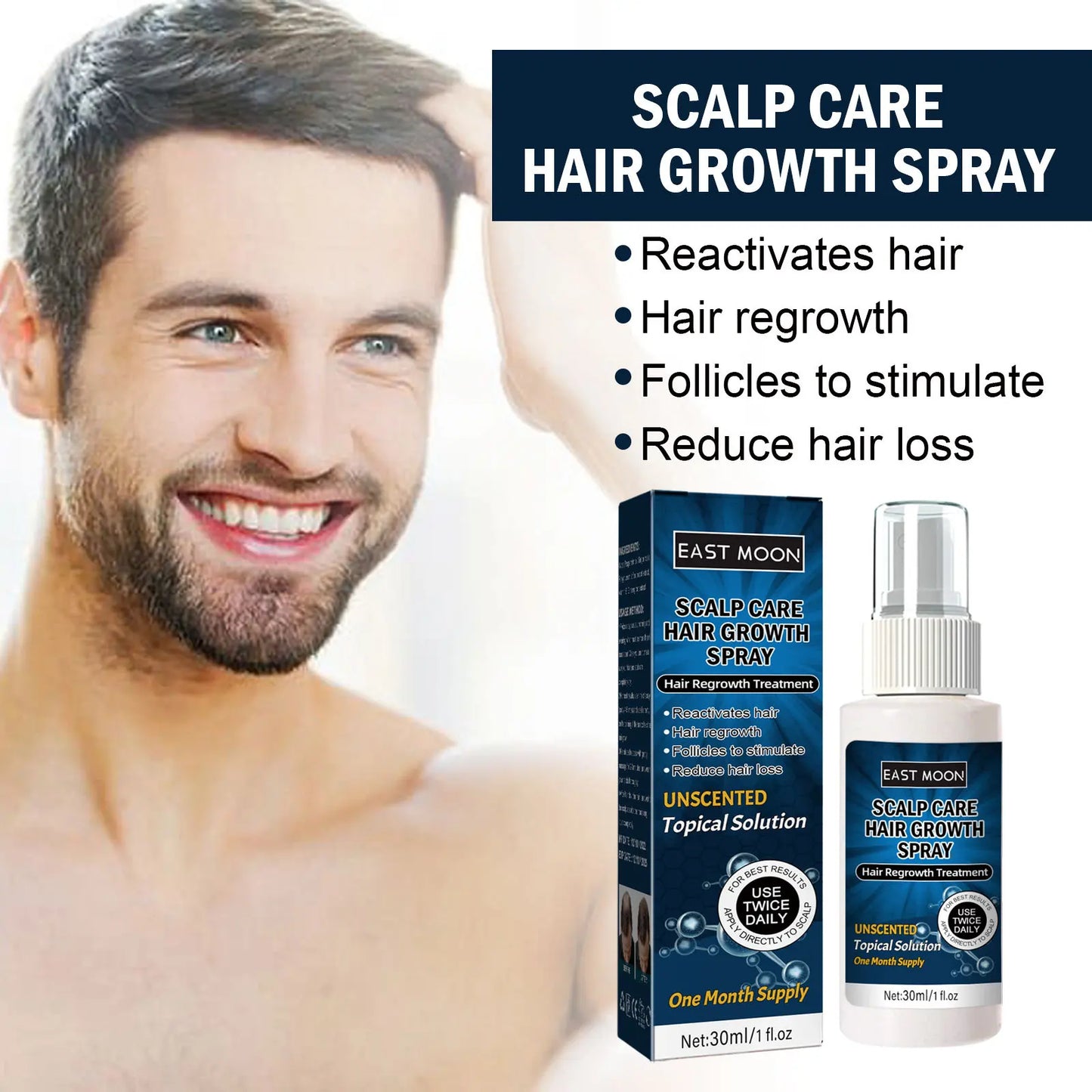 Scalp Care Hair Growth Spray - Anti-Shedding & Hair Regrowth Treatment for Men & Women