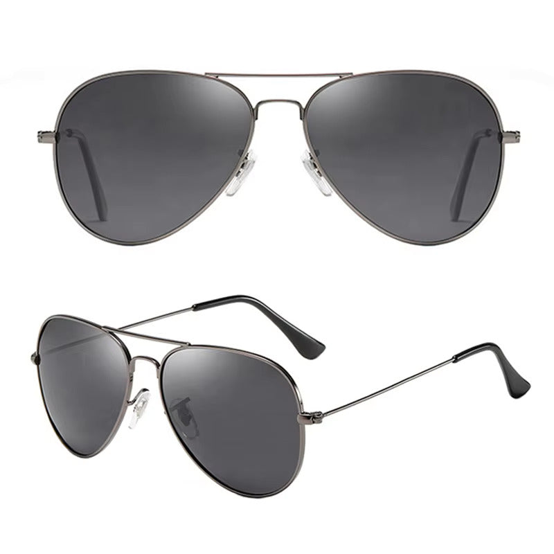 Classic Polarized Aviator Metal Frame Sunglasses with UV400 protection lenses