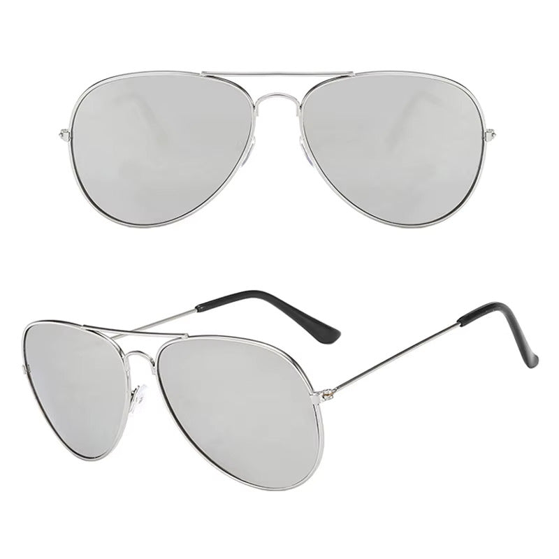 Classic Polarized Aviator Metal Frame Sunglasses with UV400 protection lenses