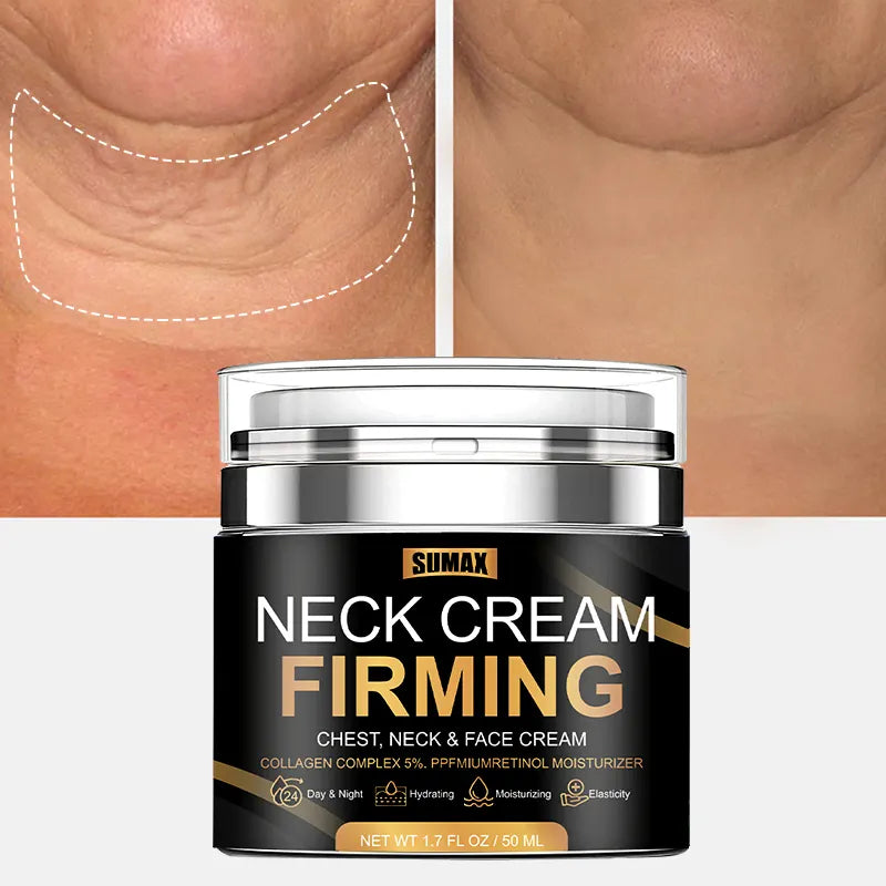 Neck Firming Cream - Day & Night Anti-Wrinkle, Moisturizing, Lifting & Hydrating Cream for Face, Neck & Chest