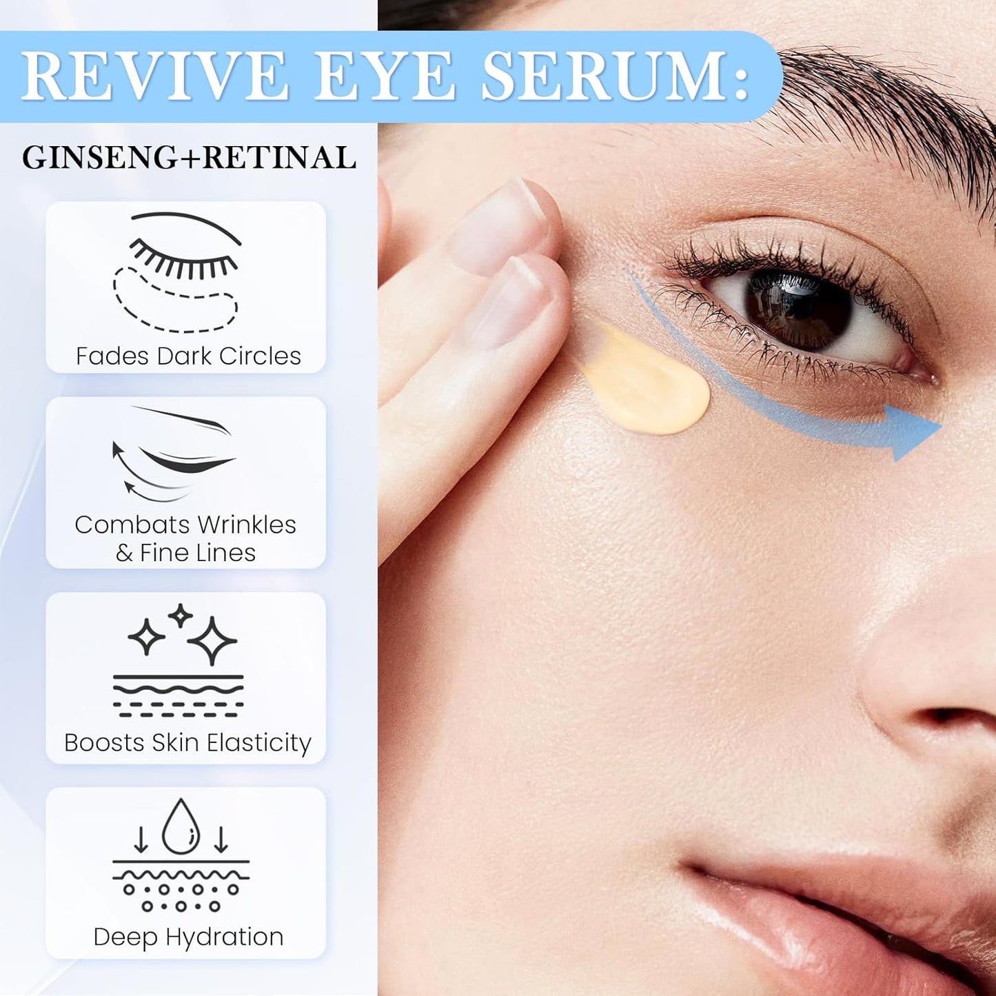 Beauty of Joseon Revive Eye Serum with Ginseng + Retinal - Correction for Puffy Eye Bags, Fine Lines ,Dark Circles & Wrinkles