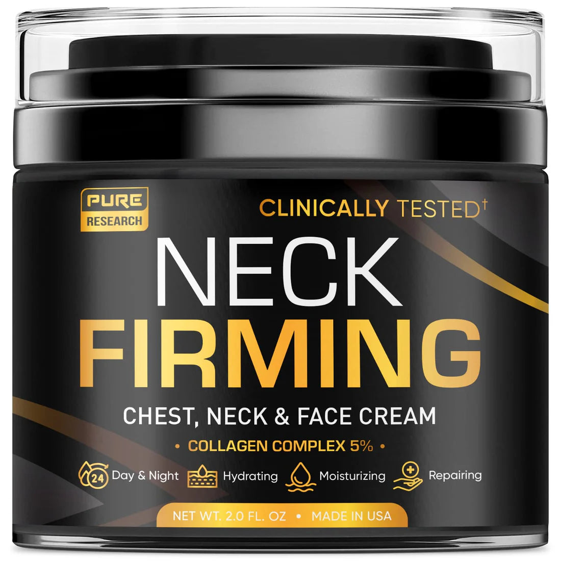 Neck Firming Cream - Day & Night Anti-Wrinkle, Moisturizing, Lifting & Hydrating Cream for Face, Neck & Chest