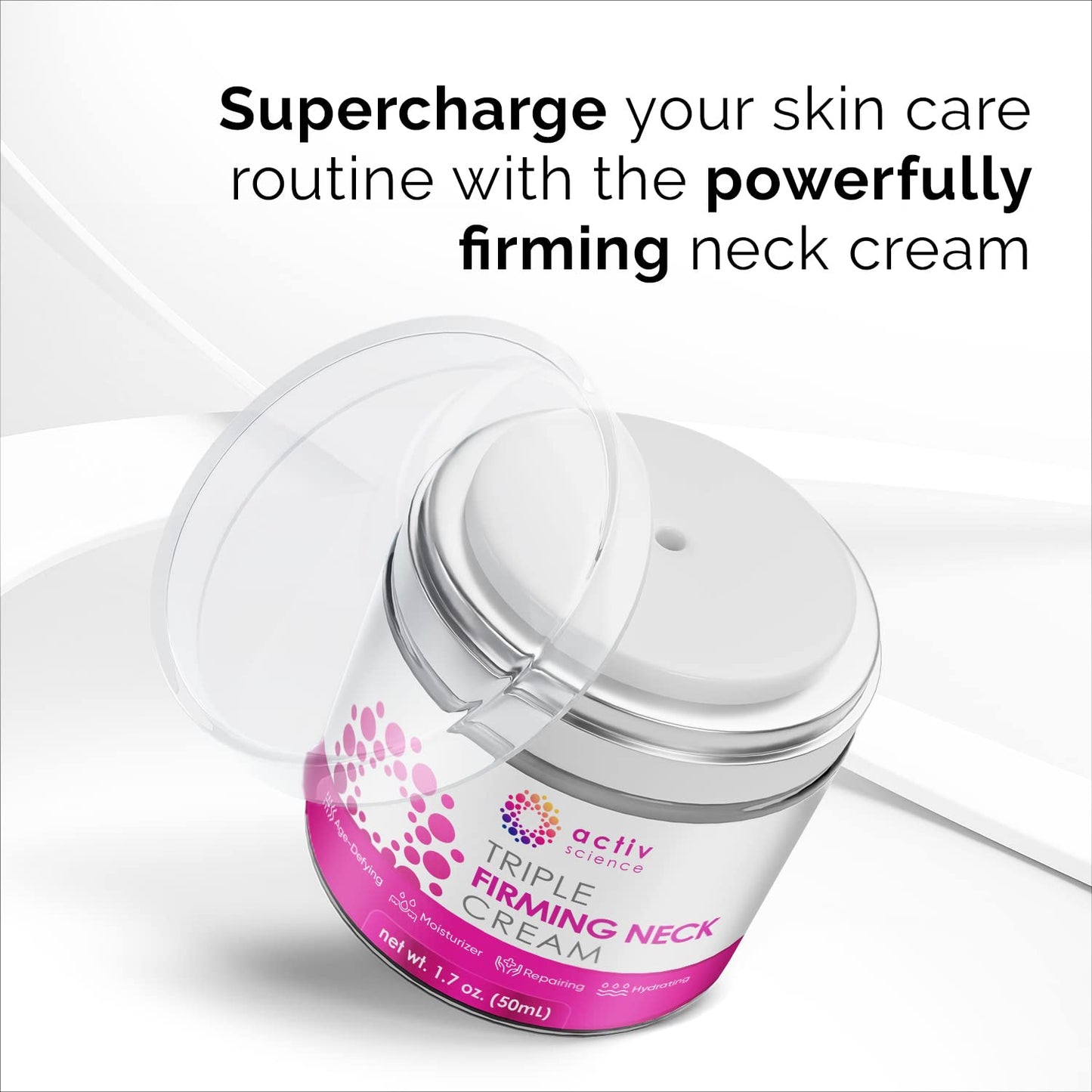 Tripple Neck Firming Cream - Natural Anti-Aging Facial Moisturizer with Retinol Collagen & Hyaluronic Acid - Day & Night Anti-Wrinkle Cream - Firming, Hydrating Face Cream