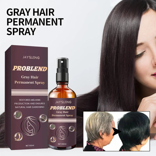 PROBLEND Herbal Anti-Grey Hair Permanent Spray | Restores Melanin Production & Ensures Natural Hair Darkening - 100mls