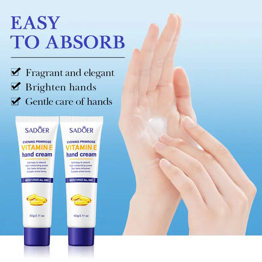 Sadoer Vitamin E Hands Cream - Ultimate Healing Hand Cream, Moisturizing Hydrating Hand Cream for Dry Cracked Hands for Men & Women – ( 60g )