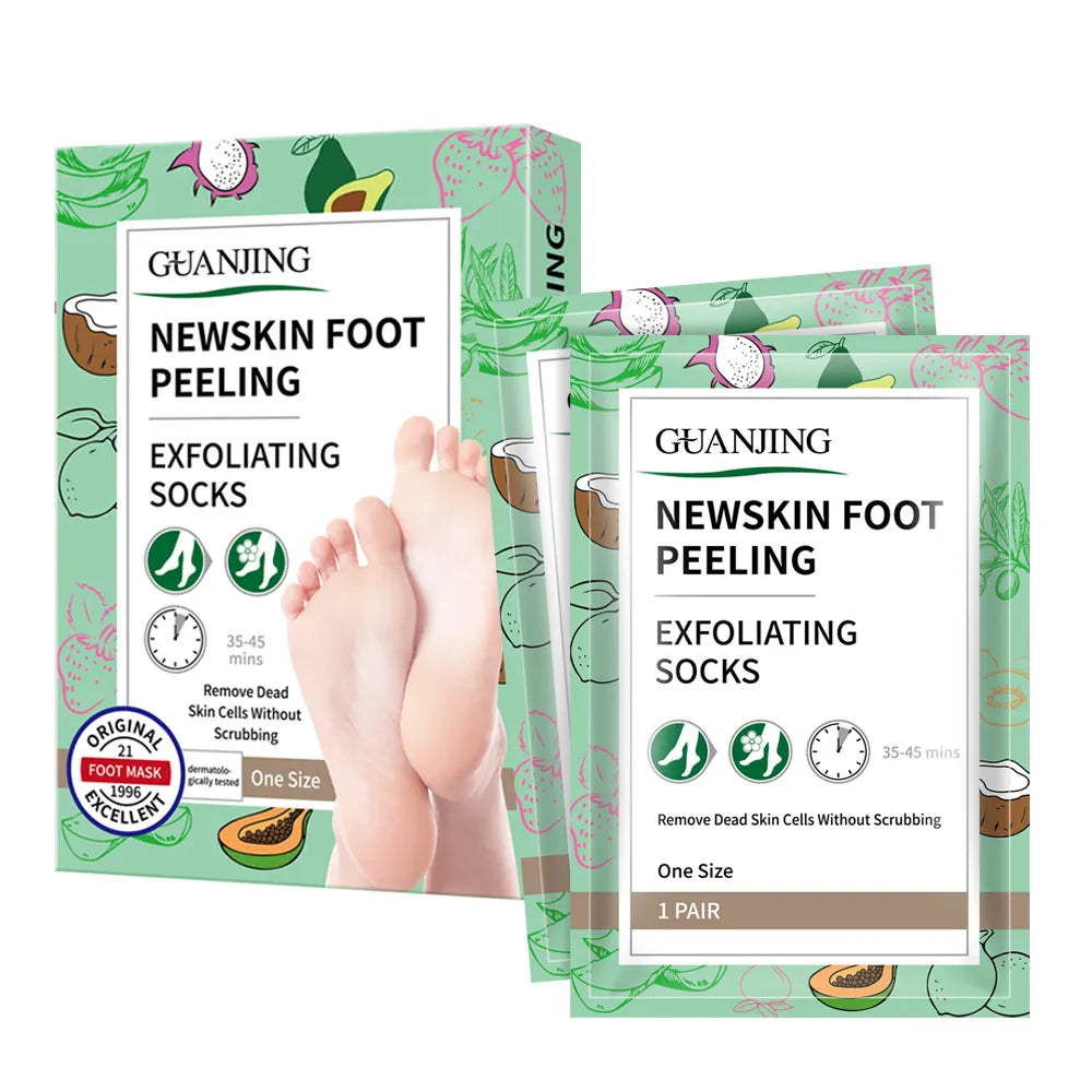 GuanJing Exfoliating Foot Mask | Foot Skin Care Socks- Exfoliator Peel Off Calluses Dead Skin Callus Remover for a Baby Soft Smooth Touch Feet-For Men & Women