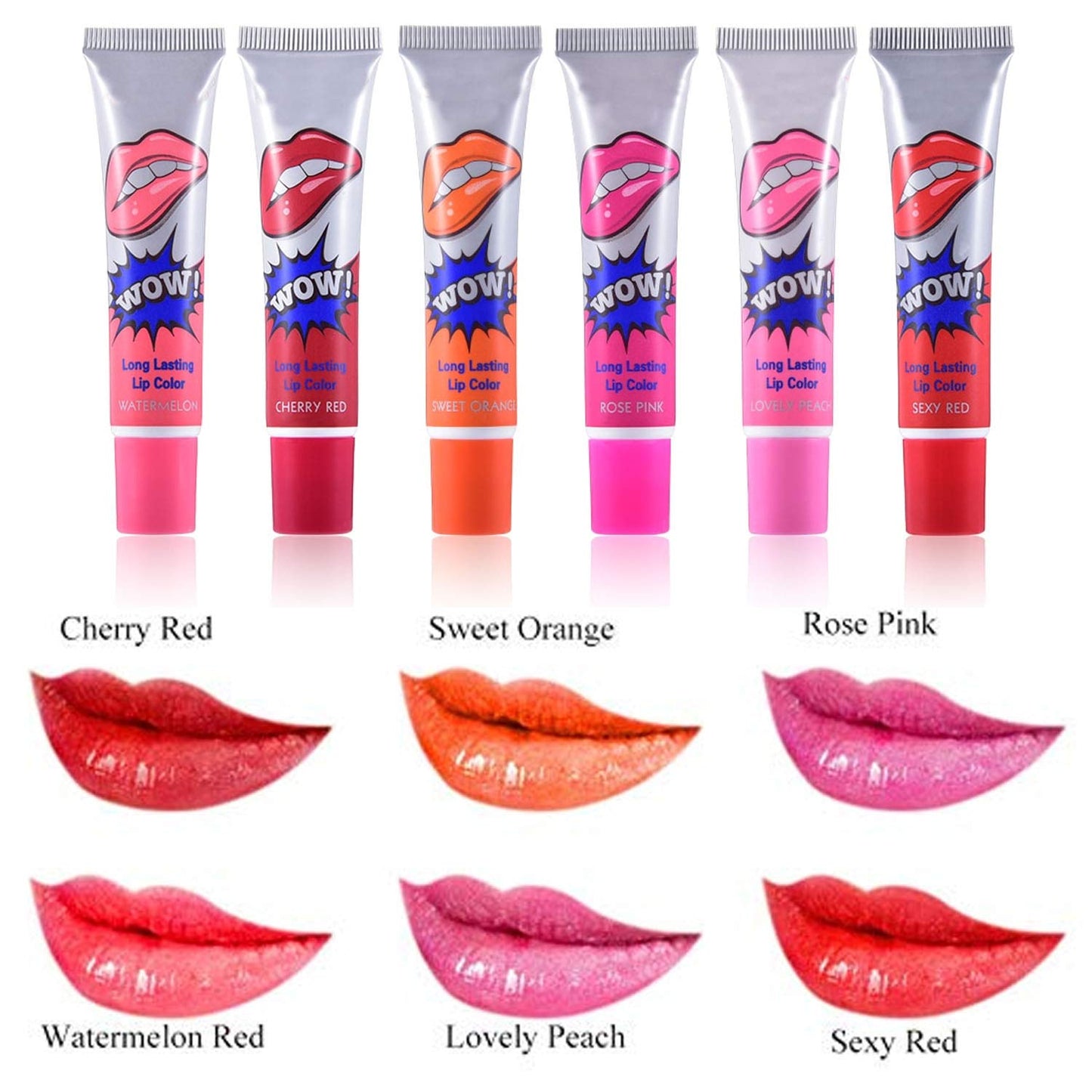 3 Colors Peel Off Lip Stain Lip Tint Set - Magic Color Peel Off Mask Tint Long Lasting Waterproof