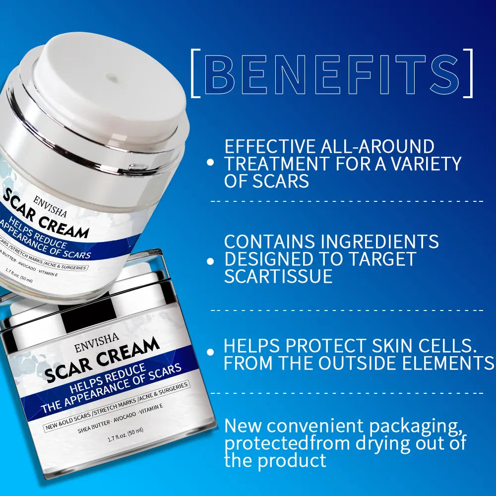 Scar Removal Cream - Advanced Scar Treatment Cream for Surgical Scars, Acne Scars, C-Section, Burns, Stretch Marks - for Old and New Scars