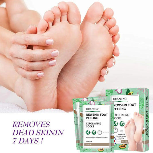 GuanJing Exfoliating Foot Mask | Foot Skin Care Socks- Exfoliator Peel Off Calluses Dead Skin Callus Remover for a Baby Soft Smooth Touch Feet-For Men & Women