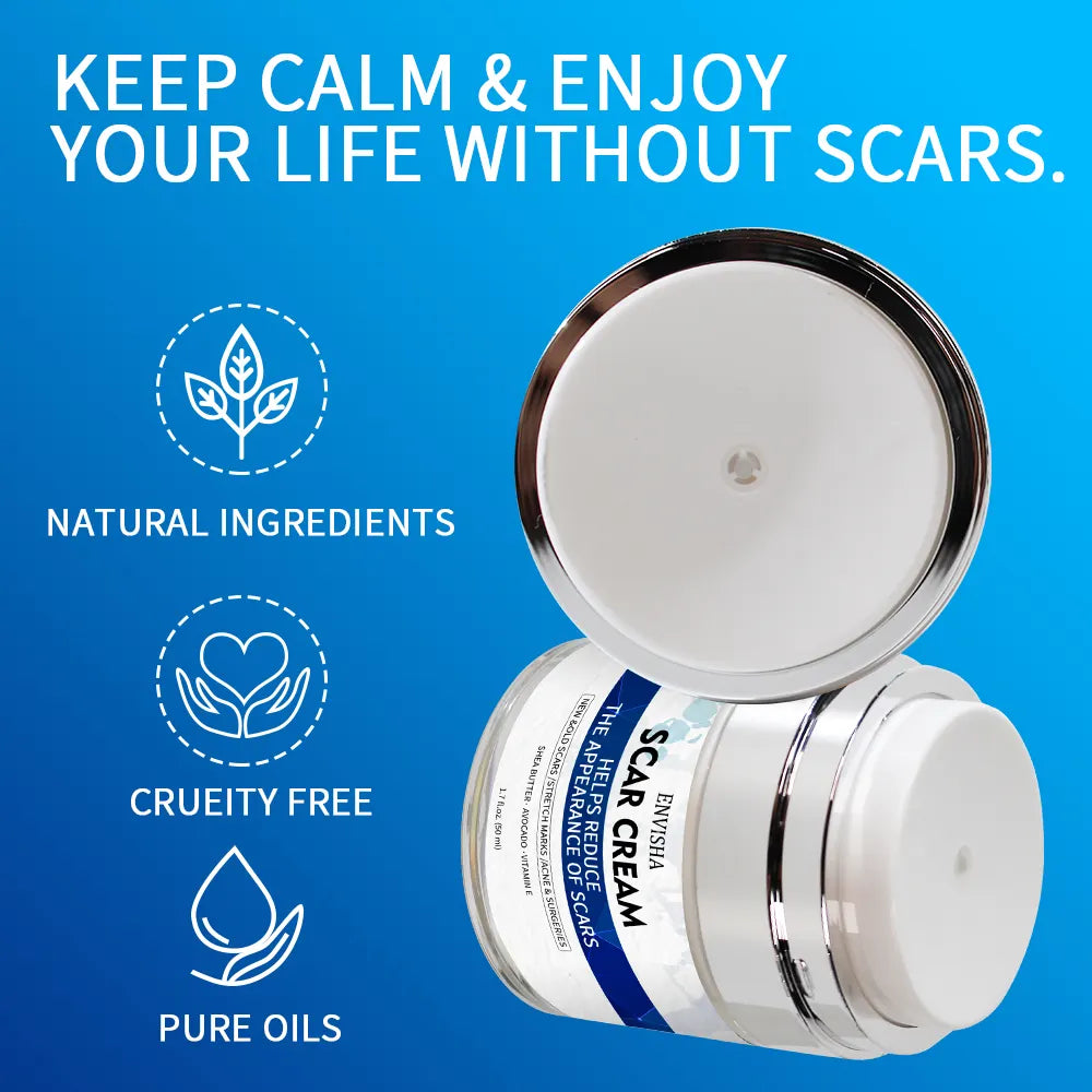 Scar Removal Cream - Advanced Scar Treatment Cream for Surgical Scars, Acne Scars, C-Section, Burns, Stretch Marks - for Old and New Scars