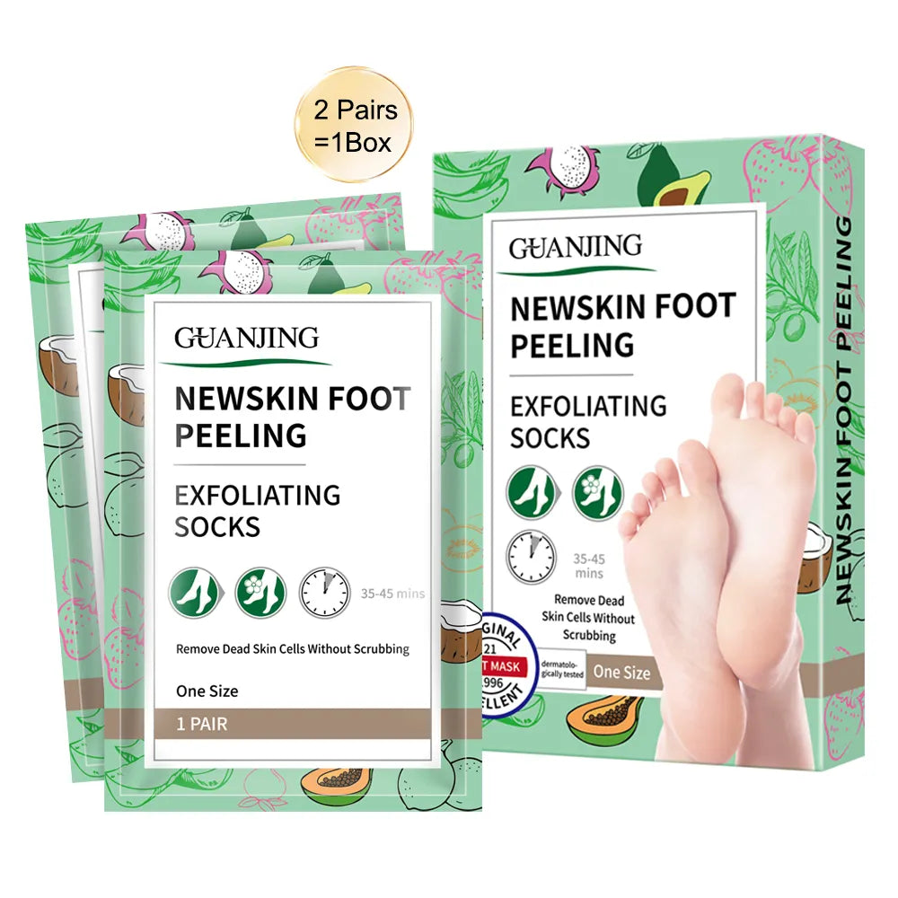 GuanJing Exfoliating Foot Mask | Foot Skin Care Socks- Exfoliator Peel Off Calluses Dead Skin Callus Remover for a Baby Soft Smooth Touch Feet-For Men & Women