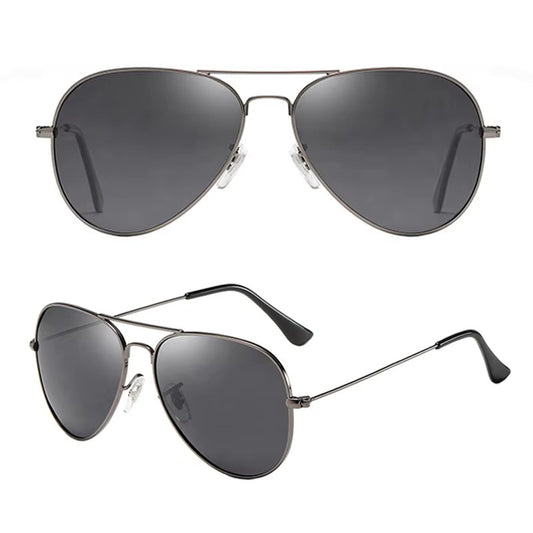 Classic Polarized Aviator Metal Frame Sunglasses with UV400 protection lenses