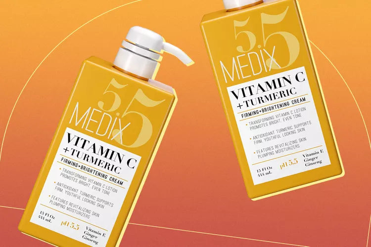 Medix 5.5 Vitamin C + Turmeric Body Treatment Cream (444ml)| Anti Aging Skin Care,Firming & Brightening, Diminishes The Look Of Uneven Skin Tone, Age Spots & Sun Damaged Dry